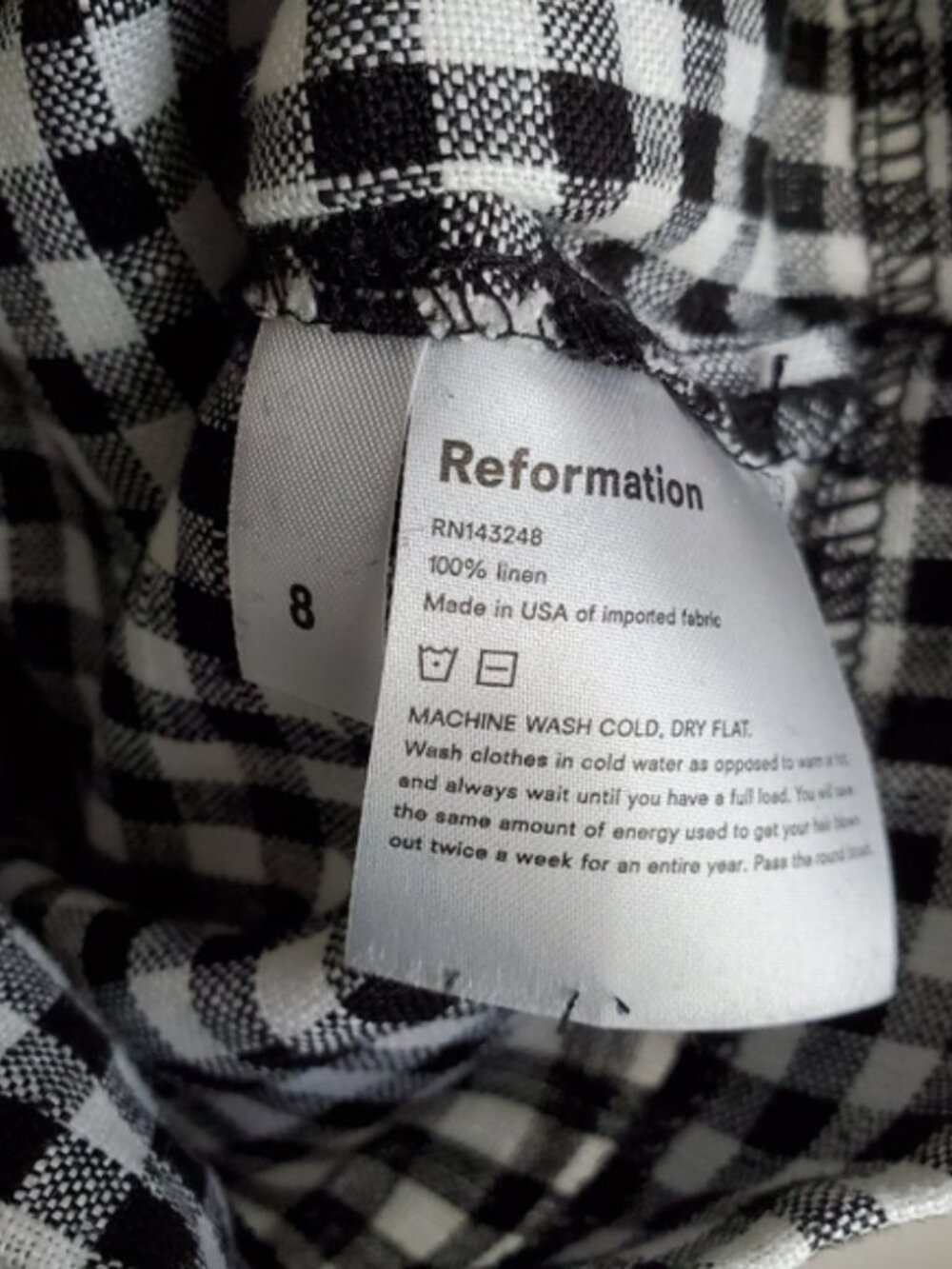 Reformation Tanner in April Check size 8 - Picture 6 of 7
